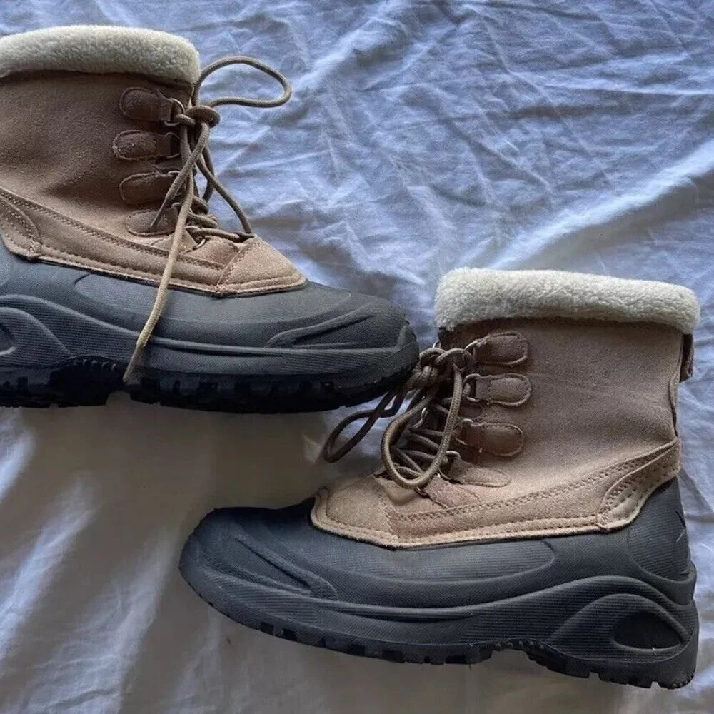 Itasca Women's size 9 Fur Top Winter Snow Rain Thinsulate Waterproof Brown Boots